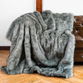 LUX Heavy Faux Fur Throw Blanket