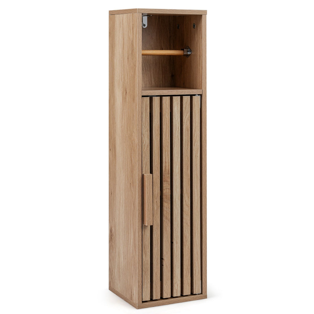 Slim Bathroom Cabinets Freestanding Toilet Paper Holder Stand with Door